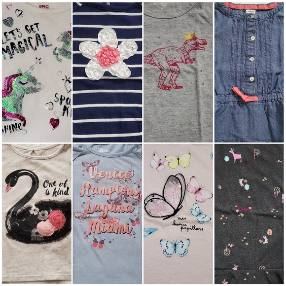 Toddler Girls Bundle Lot or 8 Fun Colorful T-shirt Tops Size 24m 2t 3t - Picture 2 of 11